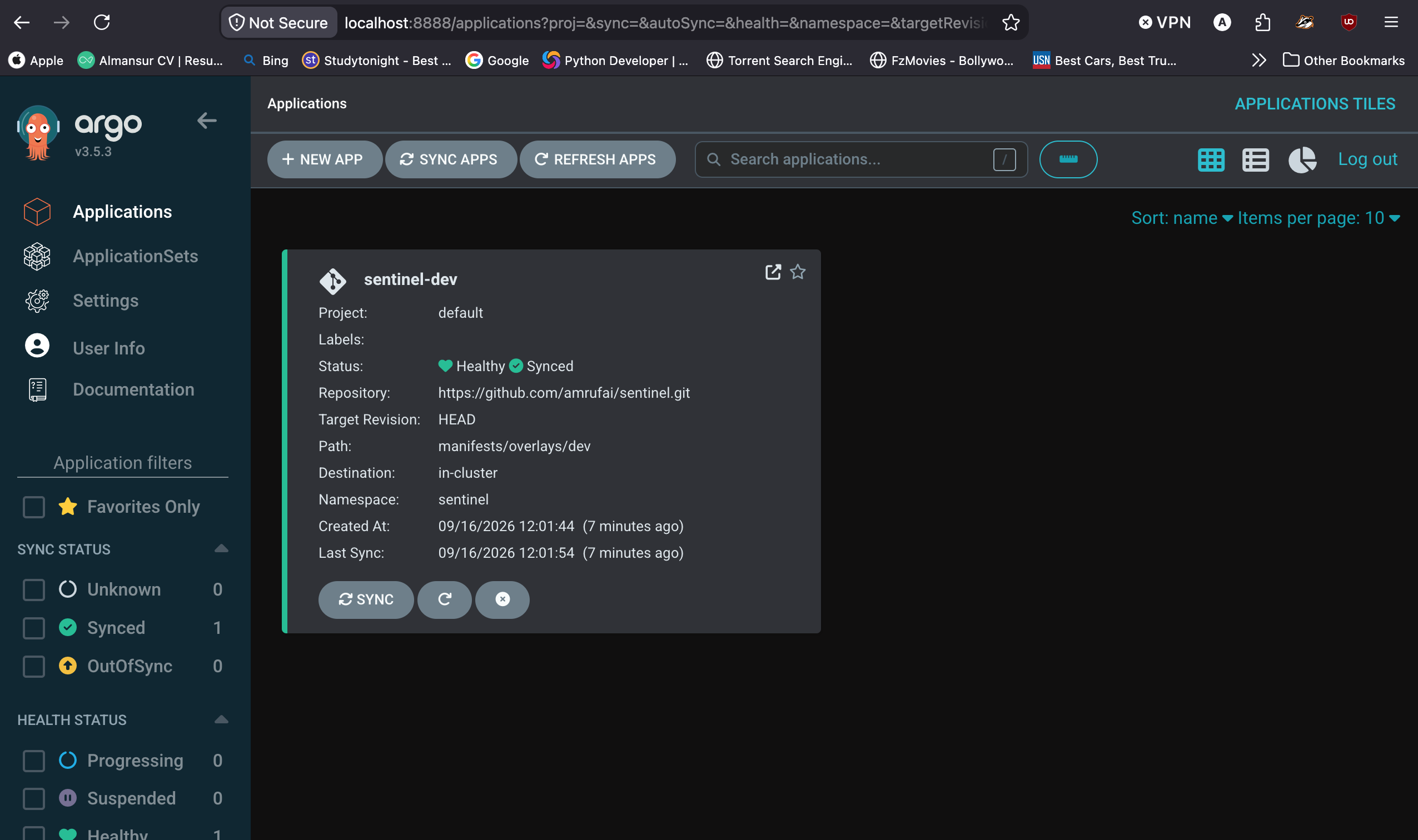 Sentinel Kubernetes Platform